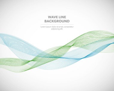 Zarif soyut vektör dalga çizgisi fütüristik biçim arkaplan şablonu