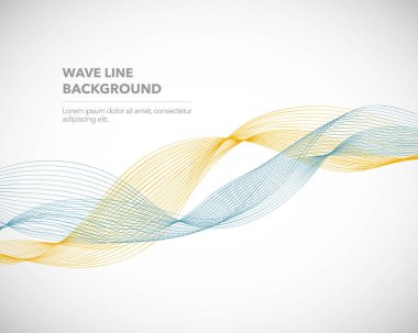 Zarif soyut vektör dalga çizgisi fütüristik biçim arkaplan şablonu