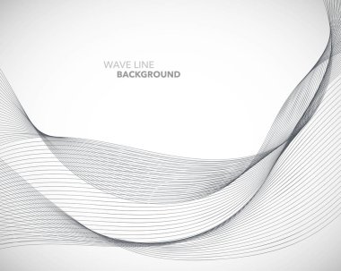 Zarif soyut vektör dalga çizgisi fütüristik biçim arkaplan şablonu