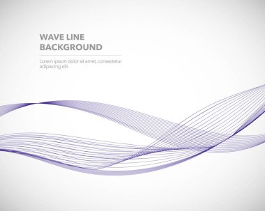 Zarif soyut vektör dalga çizgisi fütüristik biçim arkaplan şablonu