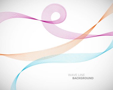 Zarif soyut vektör dalga çizgisi fütüristik biçim arkaplan şablonu