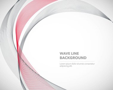 Zarif soyut vektör dalga çizgisi fütüristik biçim arkaplan şablonu