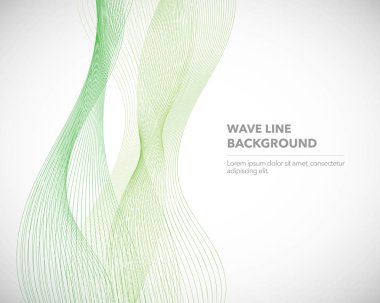 Zarif soyut vektör dalga çizgisi fütüristik biçim arkaplan şablonu