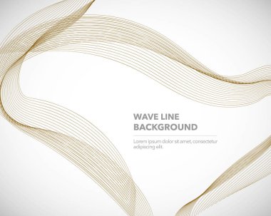 Zarif soyut vektör dalga çizgisi fütüristik biçim arkaplan şablonu