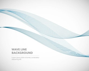 Zarif soyut vektör dalga çizgisi fütüristik biçim arkaplan şablonu