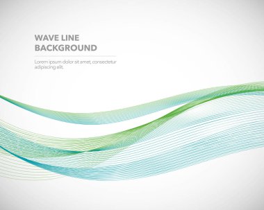 Zarif soyut vektör dalga çizgisi fütüristik biçim arkaplan şablonu