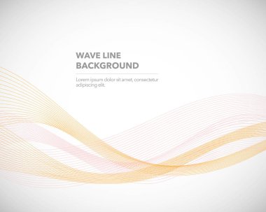 Zarif soyut vektör dalga çizgisi fütüristik biçim arkaplan şablonu