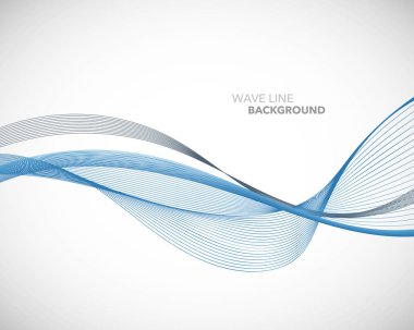 Zarif soyut vektör dalga çizgisi fütüristik biçim arkaplan şablonu