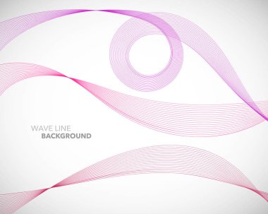 Zarif soyut vektör dalga çizgisi fütüristik biçim arkaplan şablonu