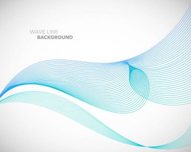 Zarif soyut vektör dalga çizgisi fütüristik biçim arkaplan şablonu