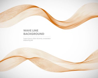 Zarif soyut vektör dalga çizgisi fütüristik biçim arkaplan şablonu