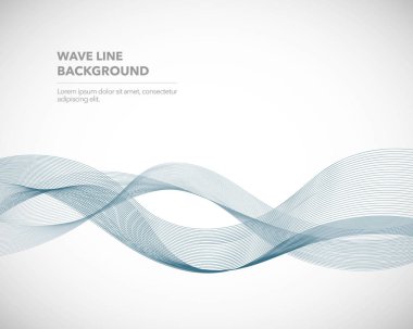 Zarif soyut vektör dalga çizgisi fütüristik biçim arkaplan şablonu