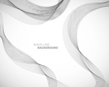 Zarif soyut vektör dalga çizgisi fütüristik biçim arkaplan şablonu