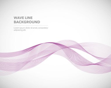 Zarif soyut vektör dalga çizgisi fütüristik biçim arkaplan şablonu