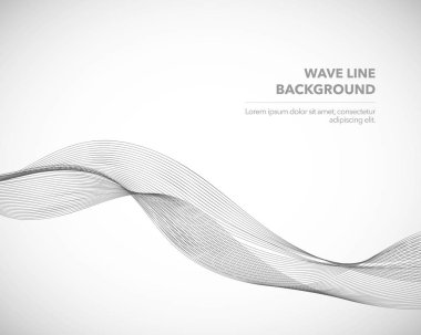 Zarif soyut vektör dalga çizgisi fütüristik biçim arkaplan şablonu