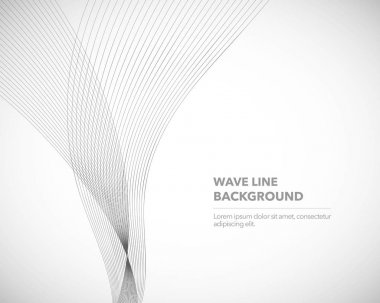 Zarif soyut vektör dalga çizgisi fütüristik biçim arkaplan şablonu