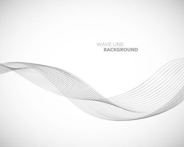 Zarif soyut vektör dalga çizgisi fütüristik biçim arkaplan şablonu