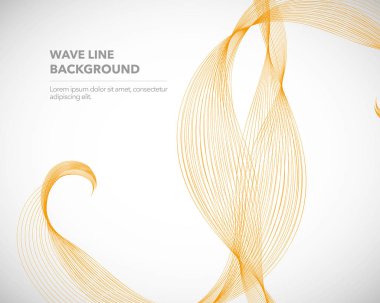 Zarif soyut vektör dalga çizgisi fütüristik biçim arkaplan şablonu