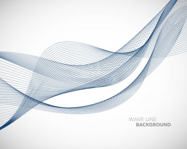 Zarif soyut vektör dalga çizgisi fütüristik biçim arkaplan şablonu