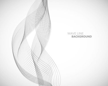 Zarif soyut vektör dalga çizgisi fütüristik biçim arkaplan şablonu