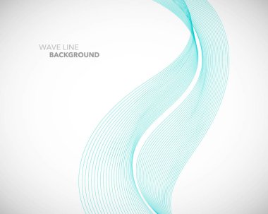 Zarif soyut vektör dalga çizgisi fütüristik biçim arkaplan şablonu