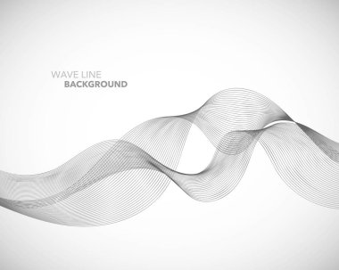 Zarif soyut vektör dalga çizgisi fütüristik biçim arkaplan şablonu