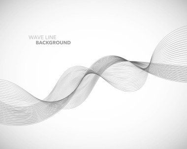 Zarif soyut vektör dalga çizgisi fütüristik biçim arkaplan şablonu