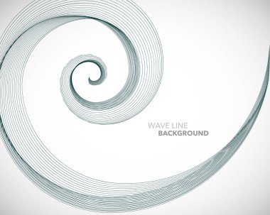 Zarif soyut vektör dalga çizgisi fütüristik biçim arkaplan şablonu