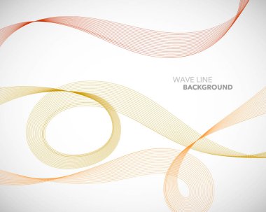 Zarif soyut vektör dalga çizgisi fütüristik biçim arkaplan şablonu