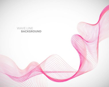 Zarif soyut vektör dalga çizgisi fütüristik biçim arkaplan şablonu