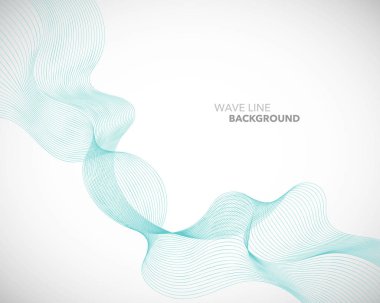 Zarif soyut vektör dalga çizgisi fütüristik biçim arkaplan şablonu