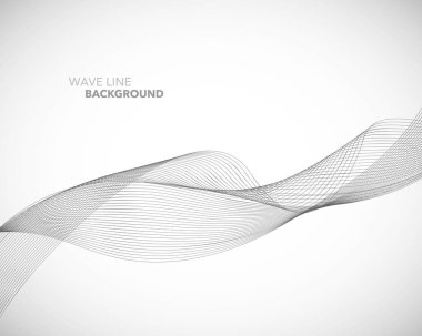 Zarif soyut vektör dalga çizgisi fütüristik biçim arkaplan şablonu