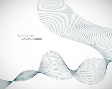 Zarif soyut vektör dalga çizgisi fütüristik biçim arkaplan şablonu