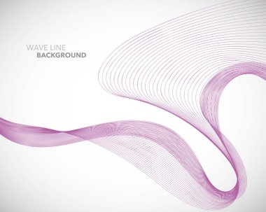 Zarif soyut vektör dalga çizgisi fütüristik biçim arkaplan şablonu