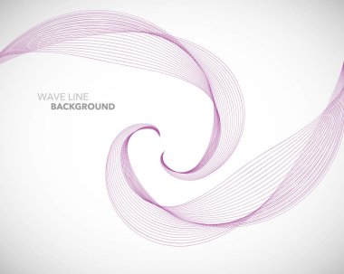 Zarif soyut vektör dalga çizgisi fütüristik biçim arkaplan şablonu