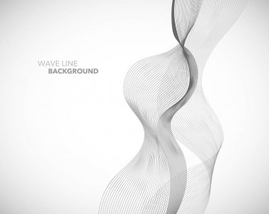 Zarif soyut vektör dalga çizgisi fütüristik biçim arkaplan şablonu