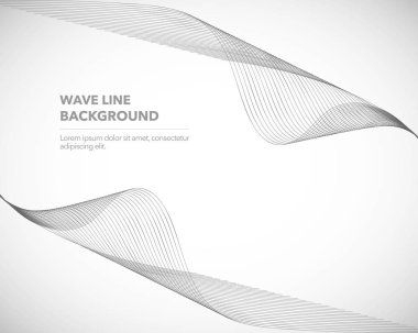 Zarif soyut vektör dalga çizgisi fütüristik biçim arkaplan şablonu