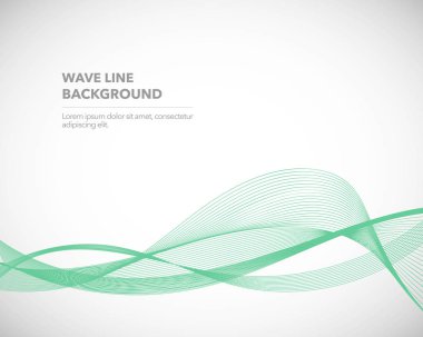 Zarif soyut vektör dalga çizgisi fütüristik biçim arkaplan şablonu