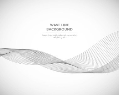 Zarif soyut vektör dalga çizgisi fütüristik biçim arkaplan şablonu