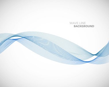 Zarif soyut vektör dalga çizgisi fütüristik biçim arkaplan şablonu