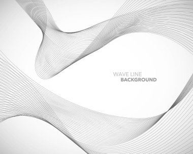 Zarif soyut vektör dalga çizgisi fütüristik biçim arkaplan şablonu