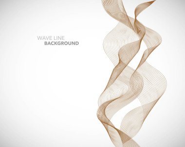 Zarif soyut vektör dalga çizgisi fütüristik biçim arkaplan şablonu