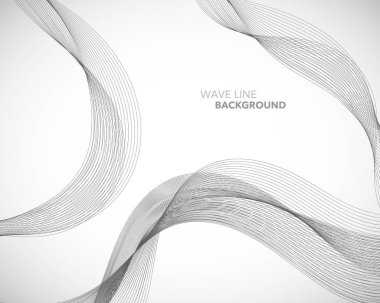 Zarif soyut vektör dalga çizgisi fütüristik biçim arkaplan şablonu