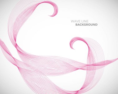 Zarif soyut vektör dalga çizgisi fütüristik biçim arkaplan şablonu