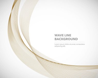 Zarif soyut vektör dalga çizgisi fütüristik biçim arkaplan şablonu