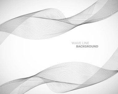 Zarif soyut vektör dalga çizgisi fütüristik biçim arkaplan şablonu