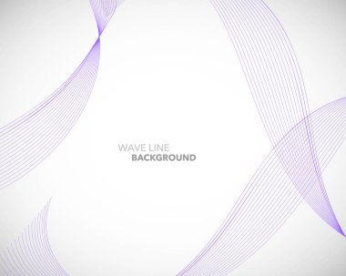 Zarif soyut vektör dalga çizgisi fütüristik biçim arkaplan şablonu