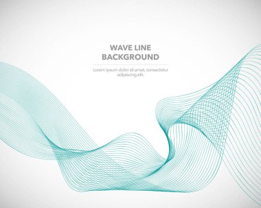 Zarif soyut vektör dalga çizgisi fütüristik biçim arkaplan şablonu