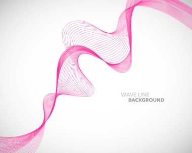 Zarif soyut vektör dalga çizgisi fütüristik biçim arkaplan şablonu