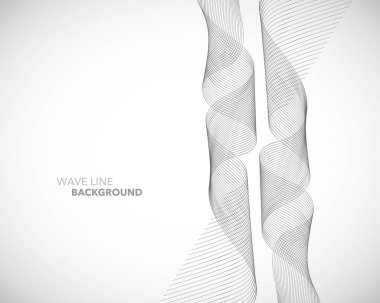 Zarif soyut vektör dalga çizgisi fütüristik biçim arkaplan şablonu